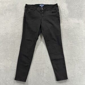 Democracy Jeans Women's 18W AbSolution Stretch Casual Tapered Skinny Black Denim